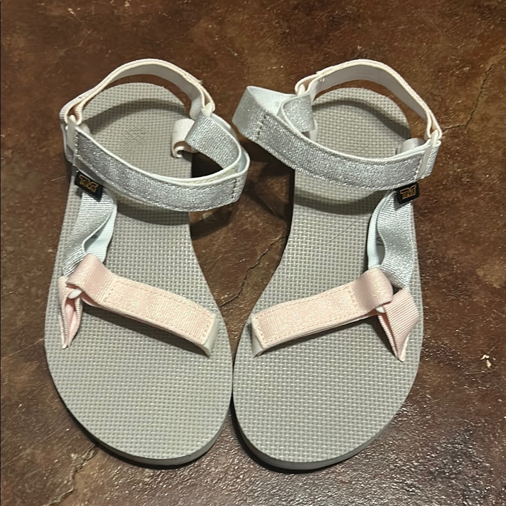 Gray and Pink Sandals